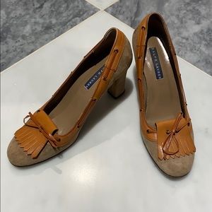 Ralph Lauren Camel Suede Pumps